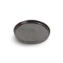 Teller flach 20xH2cm black Verso