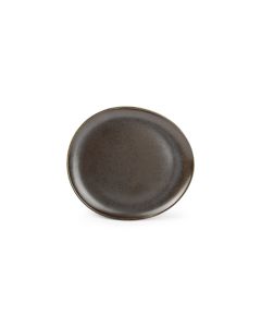 Assiette plate 25x23cm black Ceres
