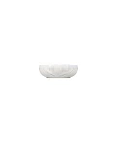 Bowl 16xH5cm striped white Brass
