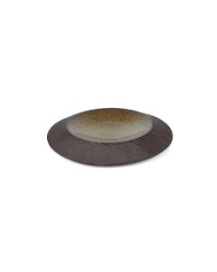 Deep plate 25,5x17cm textured moss Cone