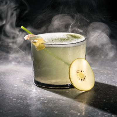 Glass 21cl green Zora - set/4