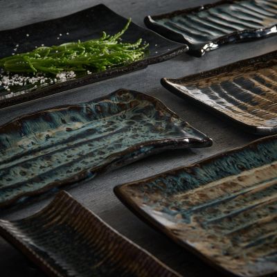Serving dish 29x9cm seaweed Umi