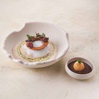 Bowl 25xH7cm chalk white Calca