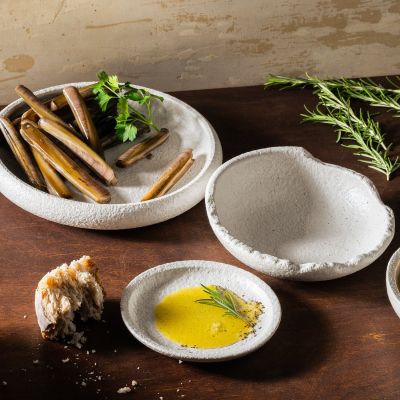 Bowl 26xH5cm chalk white Calca