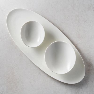 Kom 9,5x8,5xH3,5cm white Contour