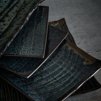 Teller flach 30x18cm seaweed Umi