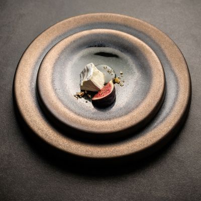 Assiette plate 28,5cm gold Cone