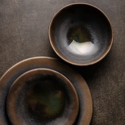 Bol 14xH6cm gold Cone
