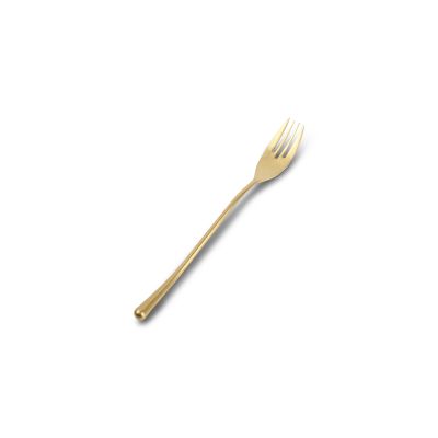 Dessert fork matte gold Revive - set/6