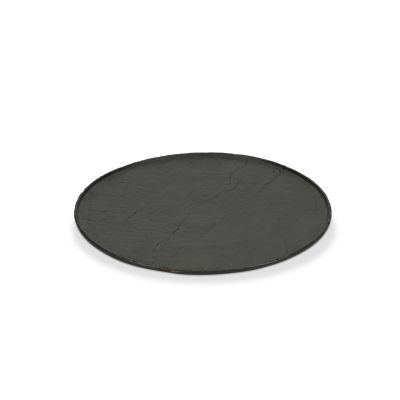 Plate 30cm low rim black Livelli