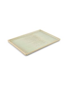 Servierschale 28,5x20xH1,5cm turquoise Structo