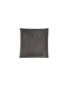 Teller flach 27x27cm black Line