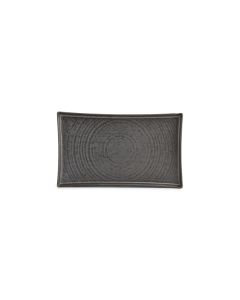 Teller flach 33x20cm black Line