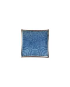Plate 27x27cm blue Line