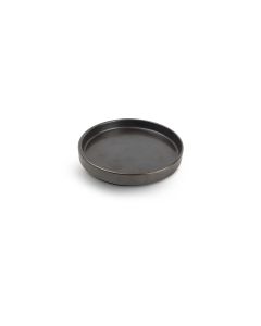 Teller flach 14,5xH2cm black Verso