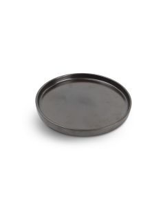 Teller flach 20xH2cm black Verso