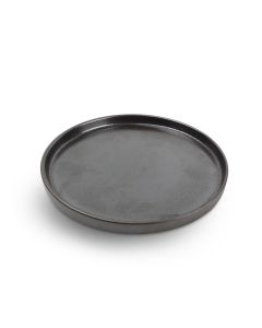 Teller flach 24xH2cm black Verso