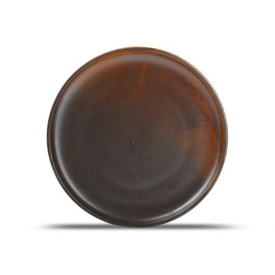 Teller flach 26xH2,5cm dark brown Escura
