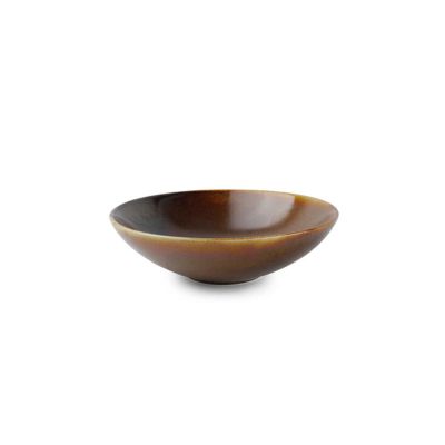 Teller tief 20,5xH6cm brown Escura