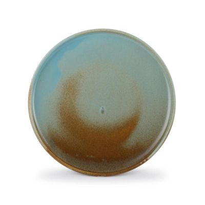 Teller flach 29xH3cm brown/green Escura
