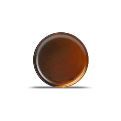 Teller flach 20,5cm dark brown Escura