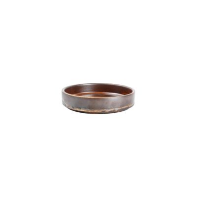 Teller flach 13,5xH3cm dark brown Escura