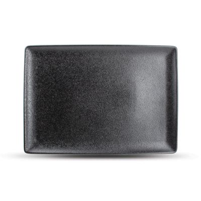 Teller flach 28x20cm black Dusk