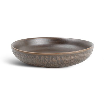 Diep bord 22xH4,5cm gehamerd copper Brass