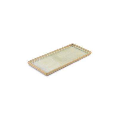 Plat à servir 22x10xH1,5cm turquoise Structo