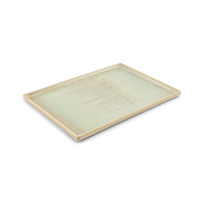 Plat à servir 28,5x20xH1,5cm turquoise Structo