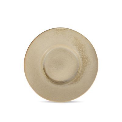 Plate 26/14cm wide rim olive Ferro