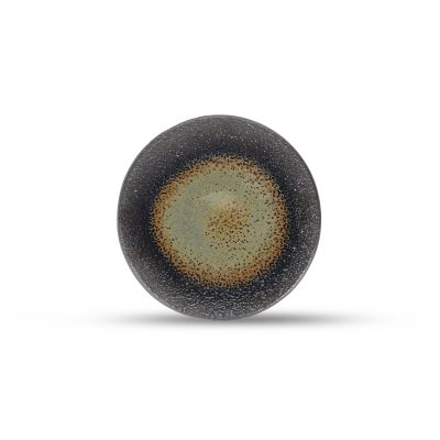 Assiette plate 20,5cm textured moss Cone