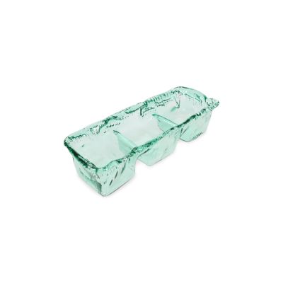 Plat à servir 39x14xH9,5cm 3 parties green Ecovitra