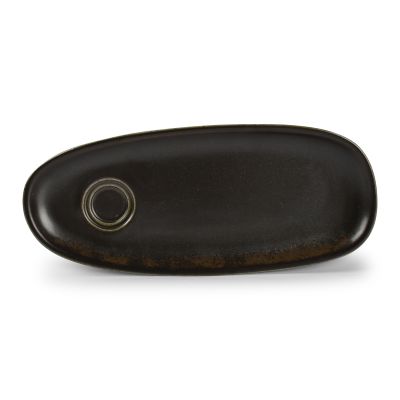 Saucer 35x15cm universal black Ceres