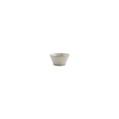 Kom 8xH4cm conisch grey Line