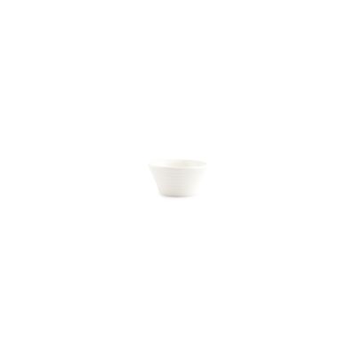 Kom 8xH4cm conisch white Line