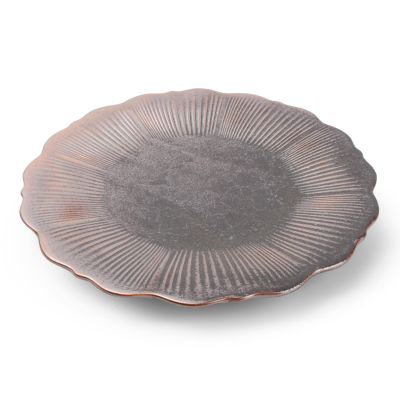 Teller flach 29cm bronze Floret