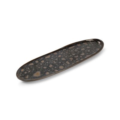 Servierschale 33,5x9cm gold flaked Nobile