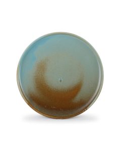 Assiette plate 29xH3cm brown/green Escura