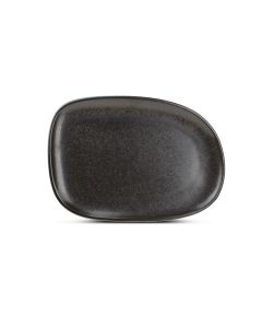 Assiette plate 33x23cm black Ceres