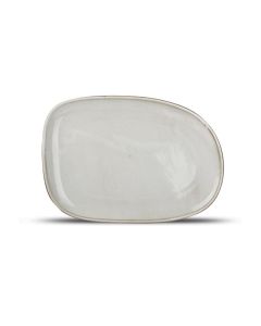 Assiette plate 33x23cm grey Ceres