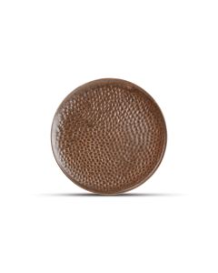 Assiette plate 15,5cm martelé copper Brass