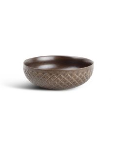 Bol 16xH5cm diamond copper Brass