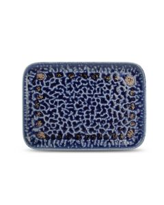 Teller flach 28x20cm cobalt Oxido