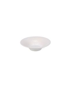 Assiette creuse 20,5/8,5xH5cm rayé white Brass