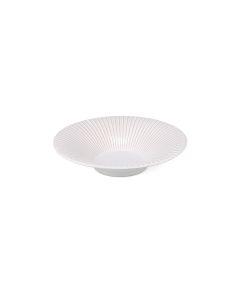 Assiette creuse 26/10xH5,5cm rayé white Brass