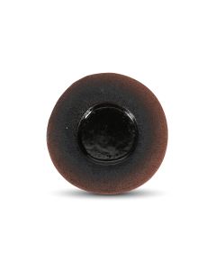 Assiette plate 26cm wide rim ash Ferro