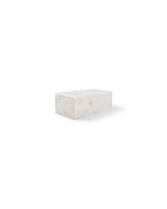 Servierbox 20x10xH7cm weiß Marmor Pura