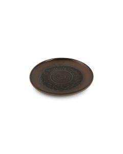 Teller flach 23cm golden Ostra