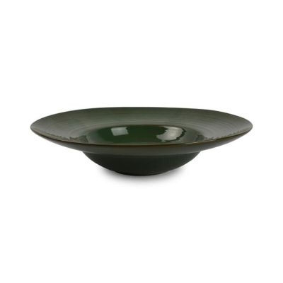 Diep bord 28/16xH6cm green Munduk